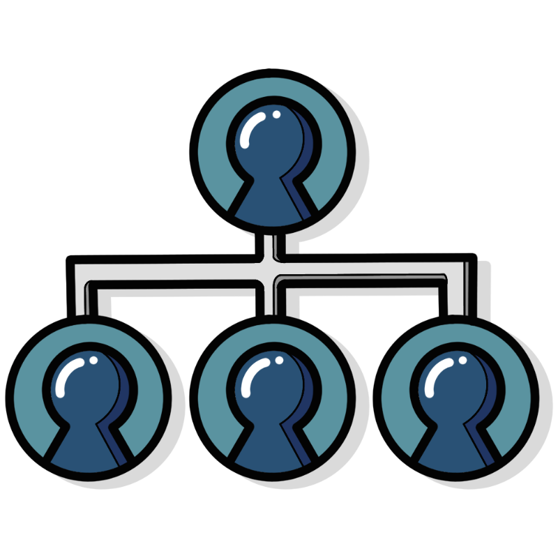 illustration of genealogy flow chart